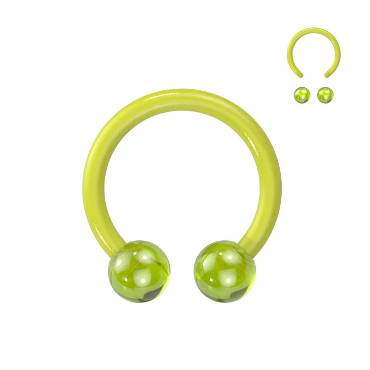 zielona Podkówka Bioflex do Septum Helix Smiley Daith 8mm