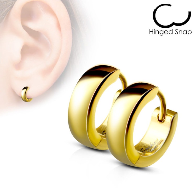 złoty Kolczyk męski damski do płatka ucha helix do chrząstki piercing