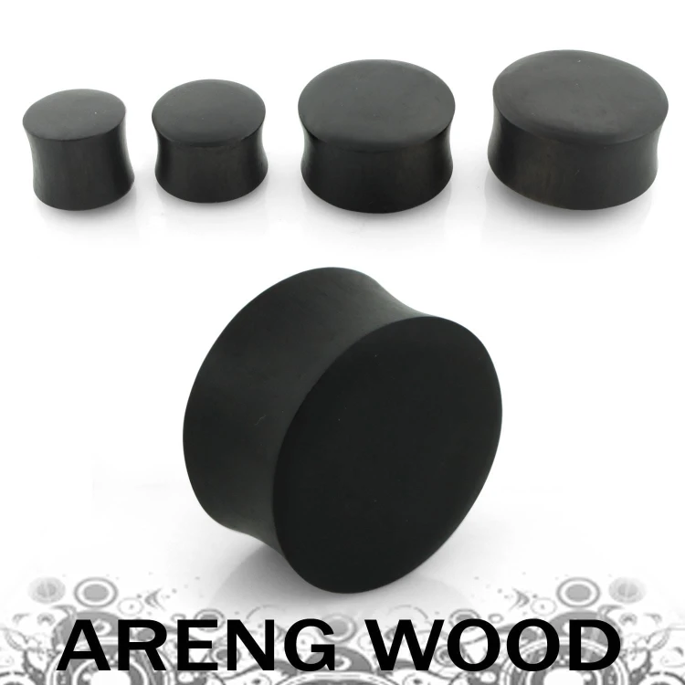 plug czarny 10mm 12mm organiczny z drewna 
