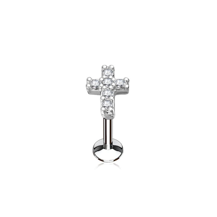Kolczyk krzyż do wargi ucha helix TRAGUS meduza piercing studio przekłuwanie olsztyn