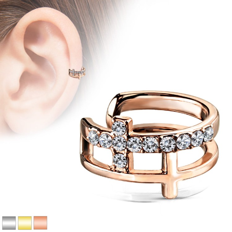 nausznica KOLCZYK DO UCHA HELIX CHRZĄSTKI w uchu piercing sklep z biżuterią