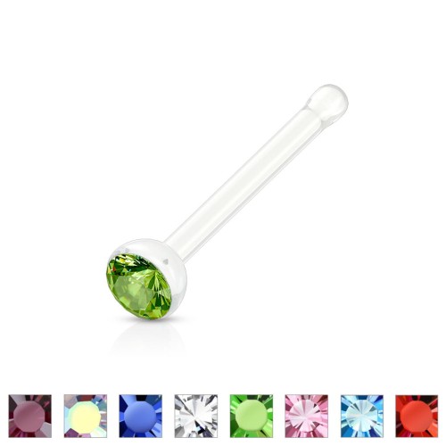 Akrylowy przezroczysty antyalergiczny Kolczyk do nosa  piercing sklep