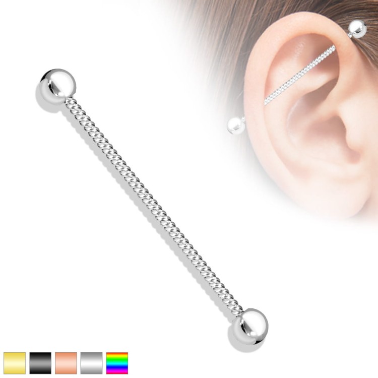 przekłuwanie INDUSTRIAL chrząstki w ucha salon piercing stare miasto olsztyn