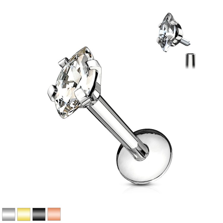 Kolczyk labret do chrząstki helix w uchu rook conch