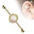 złoty opal industrial kryształki helix stal chirurgiczna kolczyk do ucha piercing przebijanie studio olsztyn
