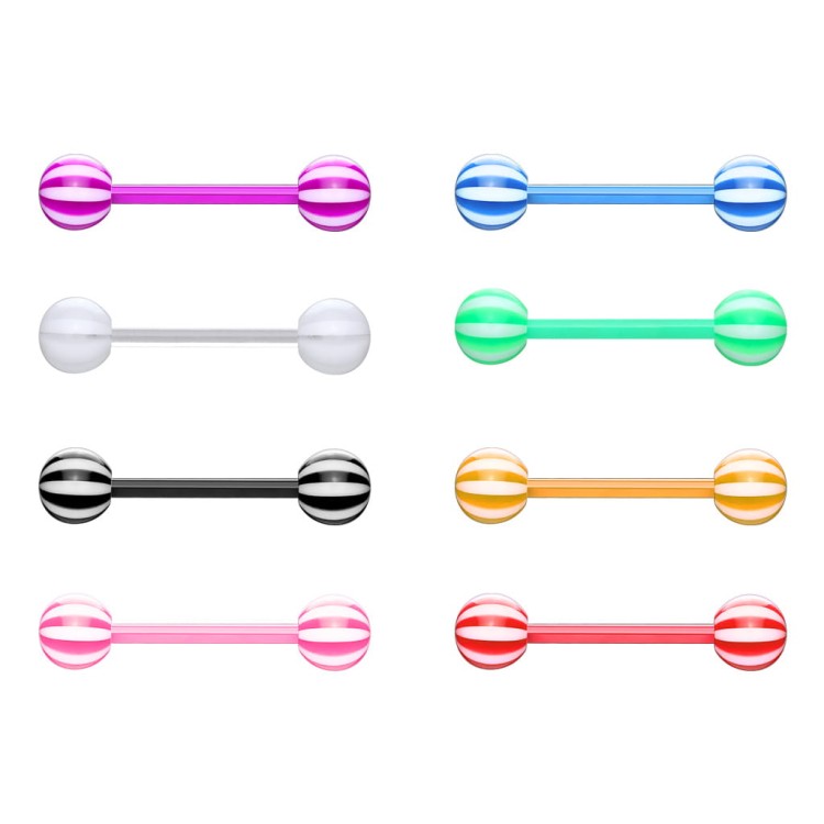 do JĘZYKA Kolczyk paski