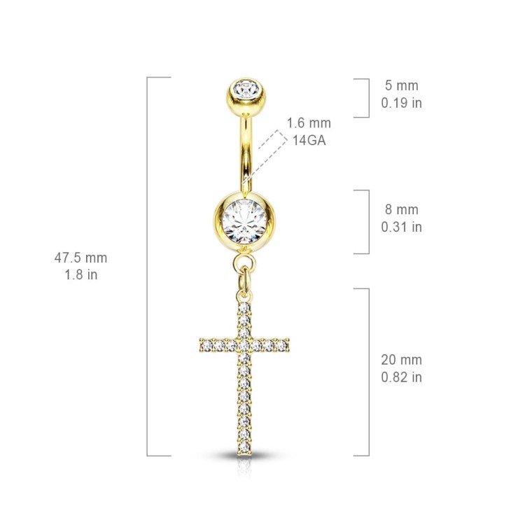jak się mierzy Kolczyk do Pępka Krzyż sklep piercing brzucha
