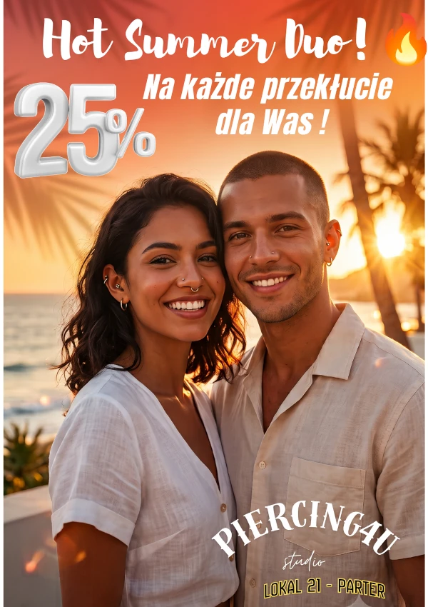 przekłucie dla Was obu! piercing studio promocja