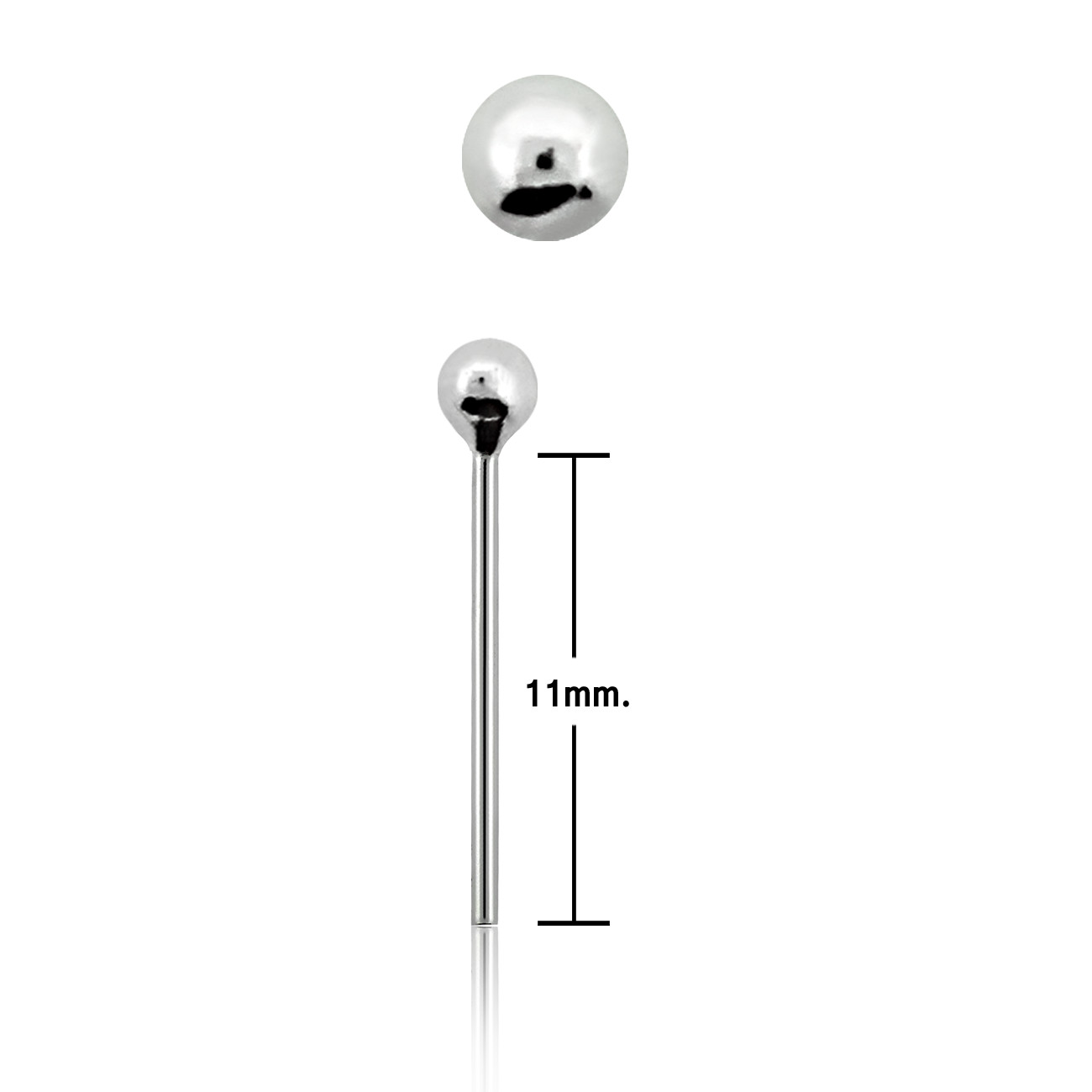 Kolczyk do nosa kulka 2mm nostril w nosie piercing przebijanie studio olsztyn