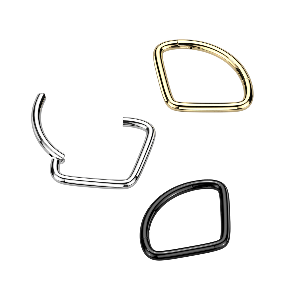 Tytanowy Clicker Segmentowy Jodełka Septum daith Ucho piercing