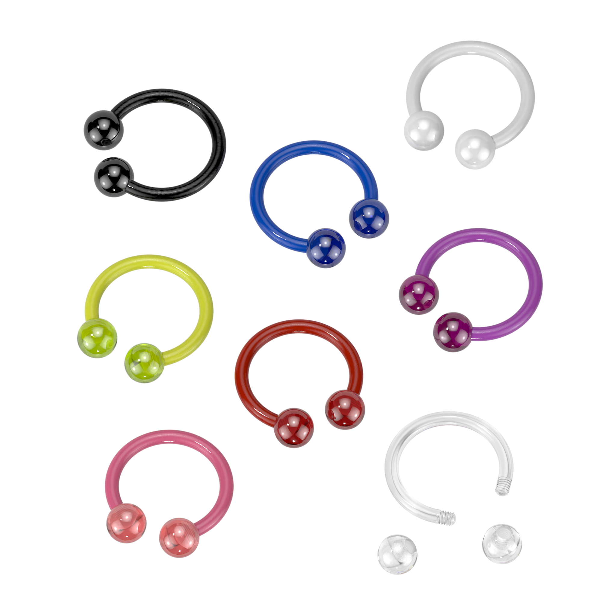 Kolczyk Podkowa Bioflex do Septum Helix Smiley Daith 1.2 8mm 3mm